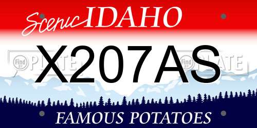 X207AS Idaho License Plate