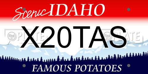 X20TAS Idaho License Plate