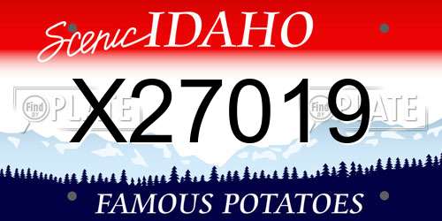 X27019 Idaho License Plate