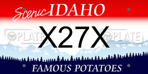 X27X Idaho License Plate