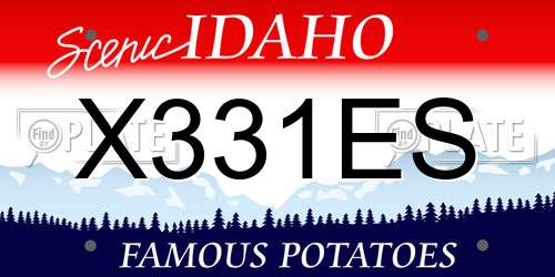 X331ES Idaho License Plate