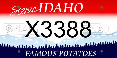 X3388 Idaho License Plate