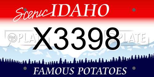 X3398 Idaho License Plate
