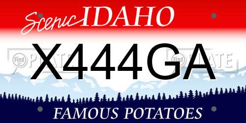 X444GA Idaho License Plate
