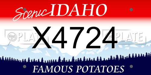X4724 Idaho License Plate