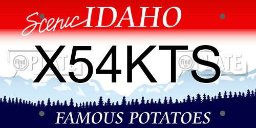 X54KTS Idaho License Plate