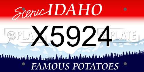 X5924 Idaho License Plate