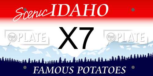 X7 Idaho License Plate