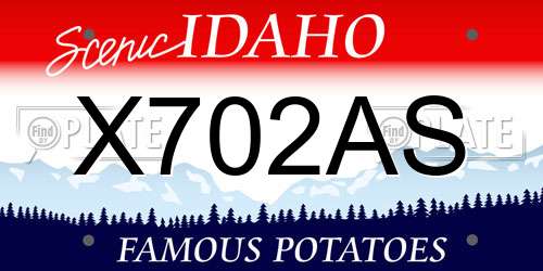 X702AS Idaho License Plate
