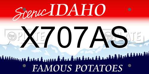 X707AS Idaho License Plate