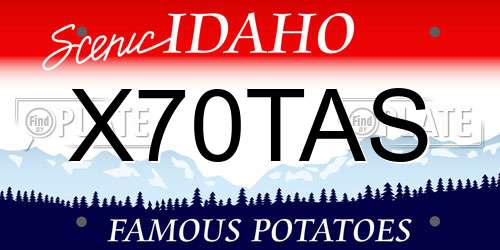 X70TAS Idaho License Plate