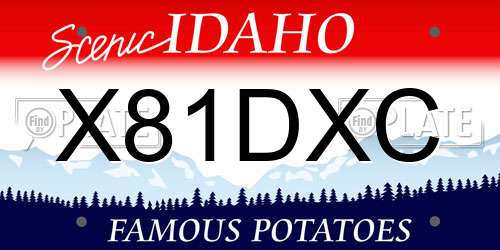 X81DXC Idaho License Plate