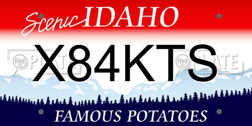 X84KTS Idaho License Plate