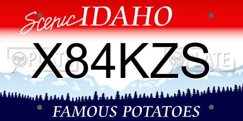 X84KZS Idaho License Plate
