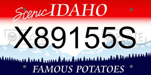 X89155S Idaho License Plate