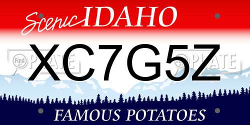 XC7G5Z Idaho License Plate