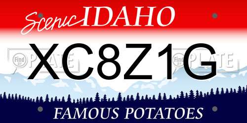XC8Z1G Idaho License Plate