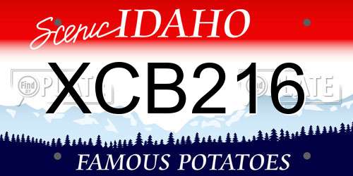 XCB216 Idaho License Plate