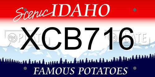 XCB716 Idaho License Plate