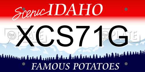 XCS71G Idaho License Plate