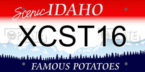 XCST16 Idaho License Plate