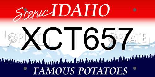 XCT657 Idaho License Plate