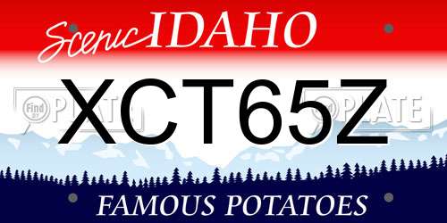 XCT65Z Idaho License Plate