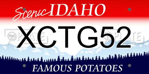 XCTG52 Idaho License Plate
