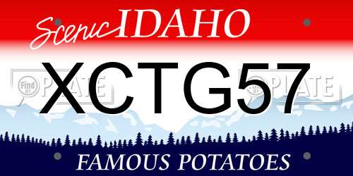 XCTG57 Idaho License Plate