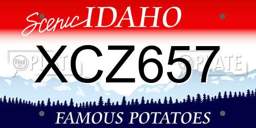 XCZ657 Idaho License Plate