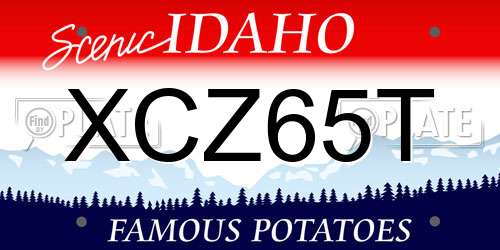 XCZ65T Idaho License Plate