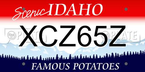 XCZ65Z Idaho License Plate