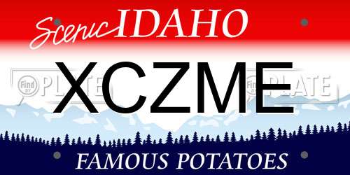 XCZME Idaho License Plate
