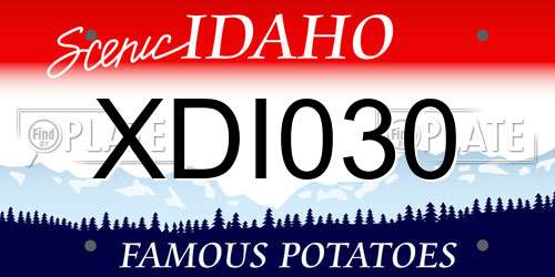 XDI030 Idaho License Plate