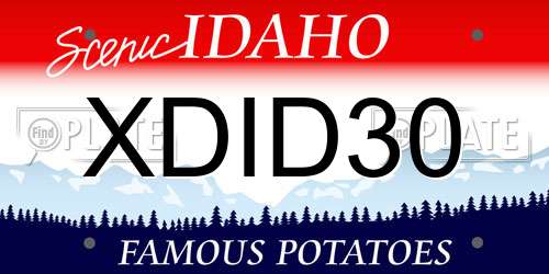 XDID30 Idaho License Plate