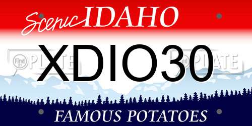 XDIO30 Idaho License Plate