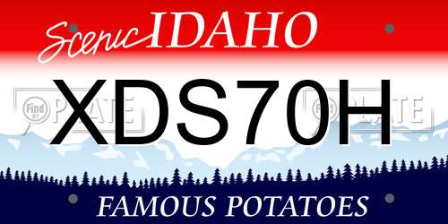 XDS70H Idaho License Plate