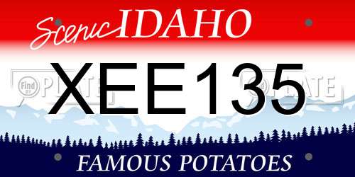 XEE135 Idaho License Plate