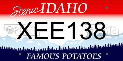 XEE138 Idaho License Plate