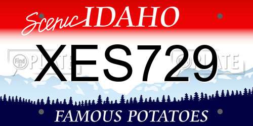 XES729 Idaho License Plate