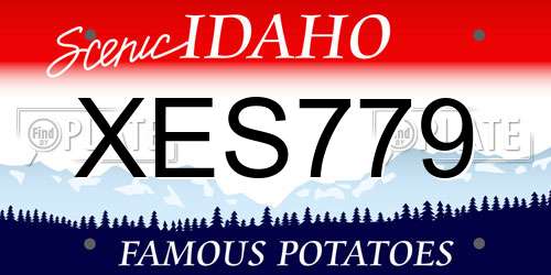 XES779 Idaho License Plate