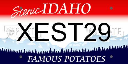 XEST29 Idaho License Plate