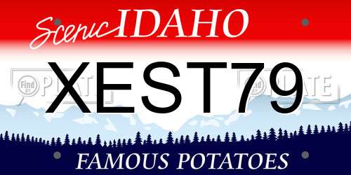 XEST79 Idaho License Plate
