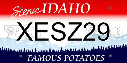 XESZ29 Idaho License Plate