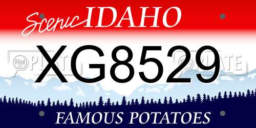 XG8529 Idaho License Plate