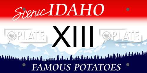 XIII Idaho License Plate