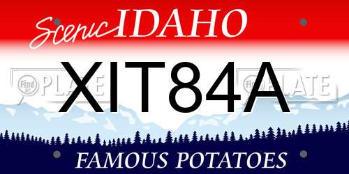 XIT84A Idaho License Plate