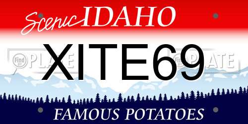 XITE69 Idaho License Plate