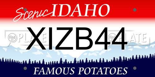 XIZB44 Idaho License Plate