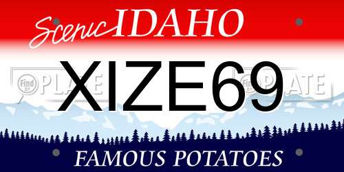 XIZE69 Idaho License Plate